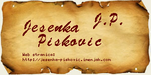 Jesenka Pisković vizit kartica